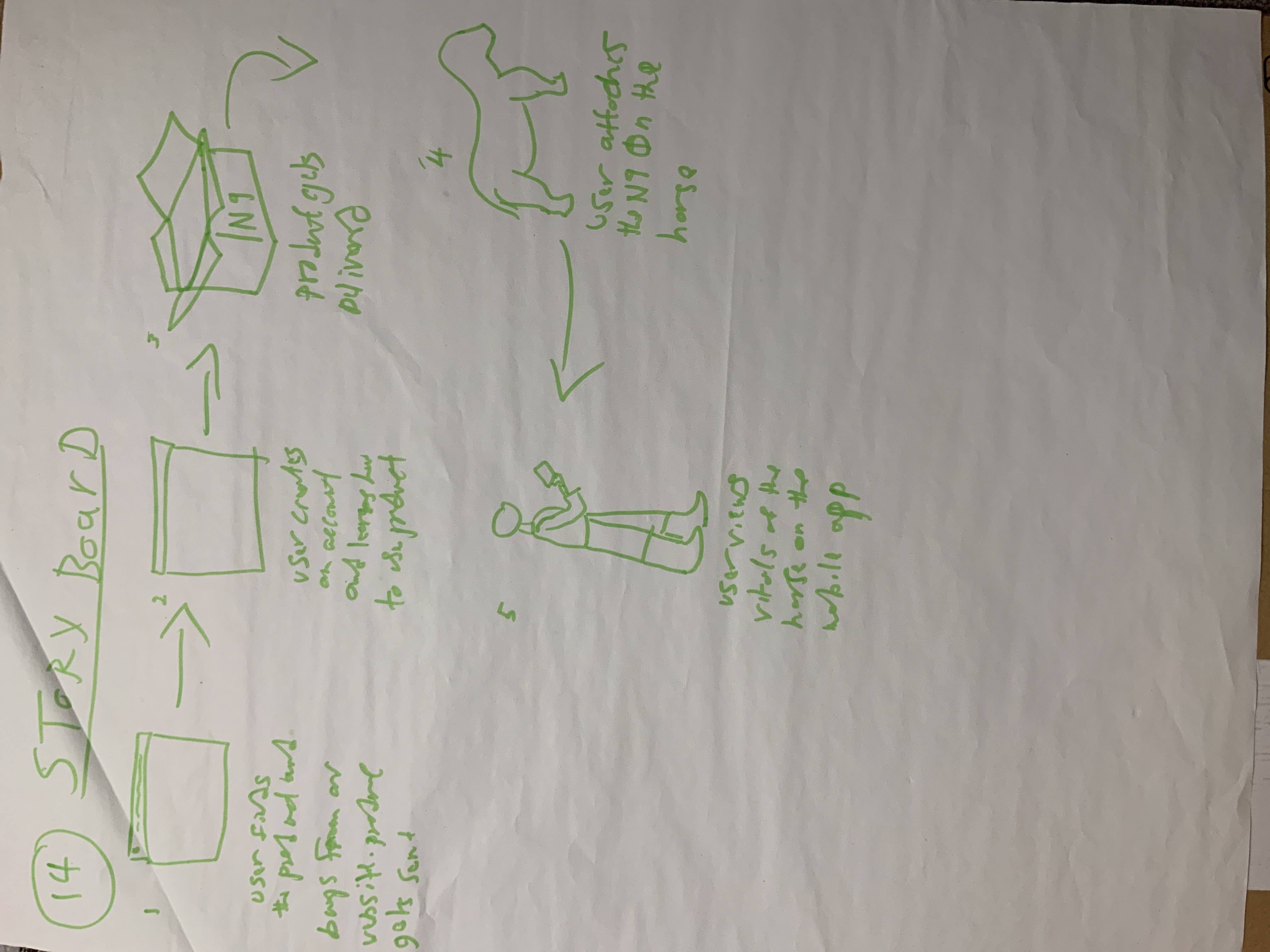 N9 solution sketches exploring how technology could work on the horse.